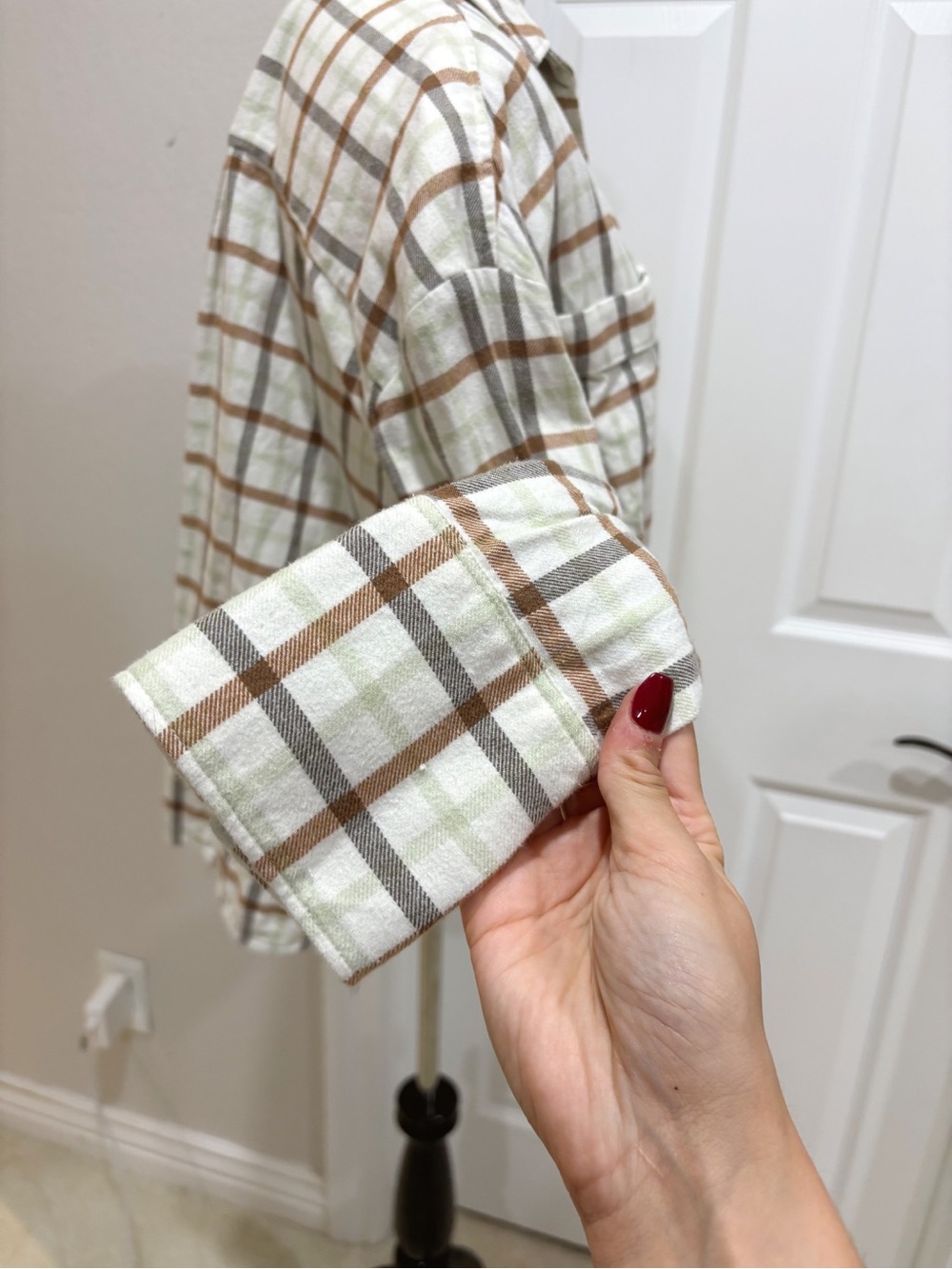 Everlane Boxy Plaid Checkered Cotton Flannel Button-Front Shirt Size XXS-S - Picture 5 of 9